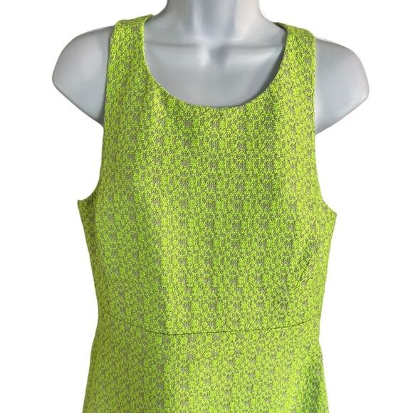 J. Crew Neon Tweed Green and Grey Dress Racerback - Picture 2 of 6